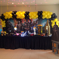 Decoração para festa infantil com tema Batman
