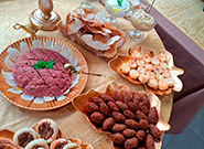 Buffet com pratos árabes variados - Rei dos Eventos São Paulo